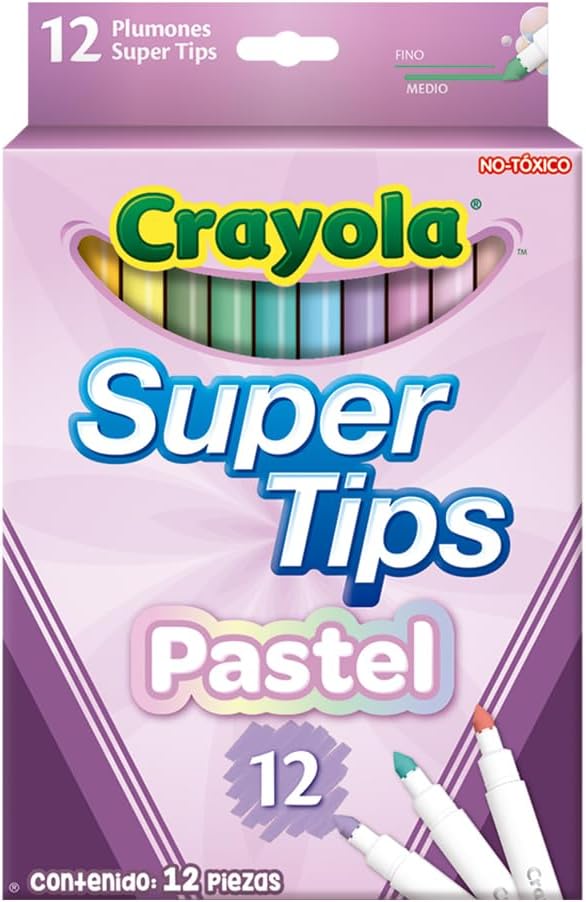 Crayola Pastel SuperTips Washable Markers 12 Pack