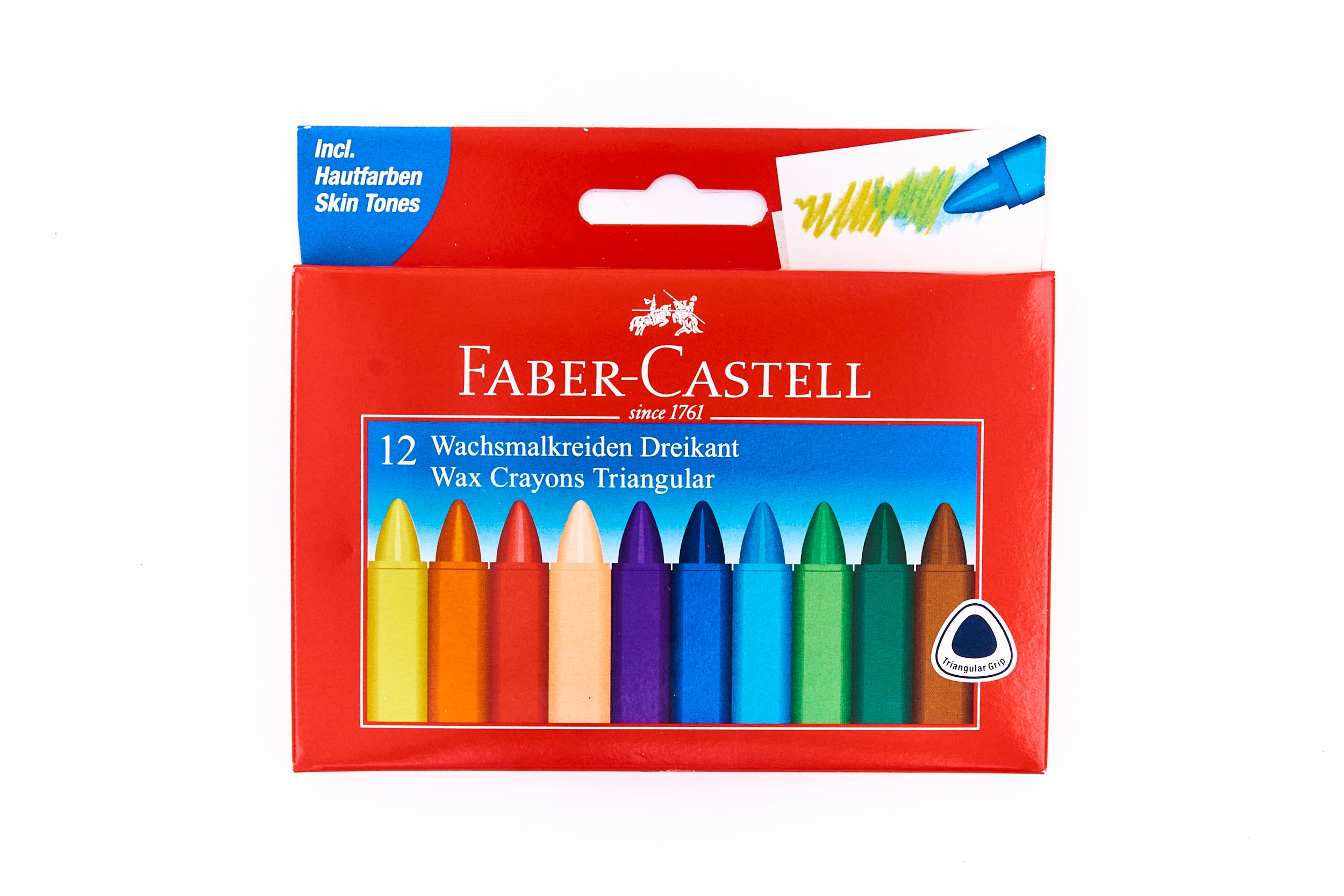 Faber Castell Wax Crayons 12 Pack