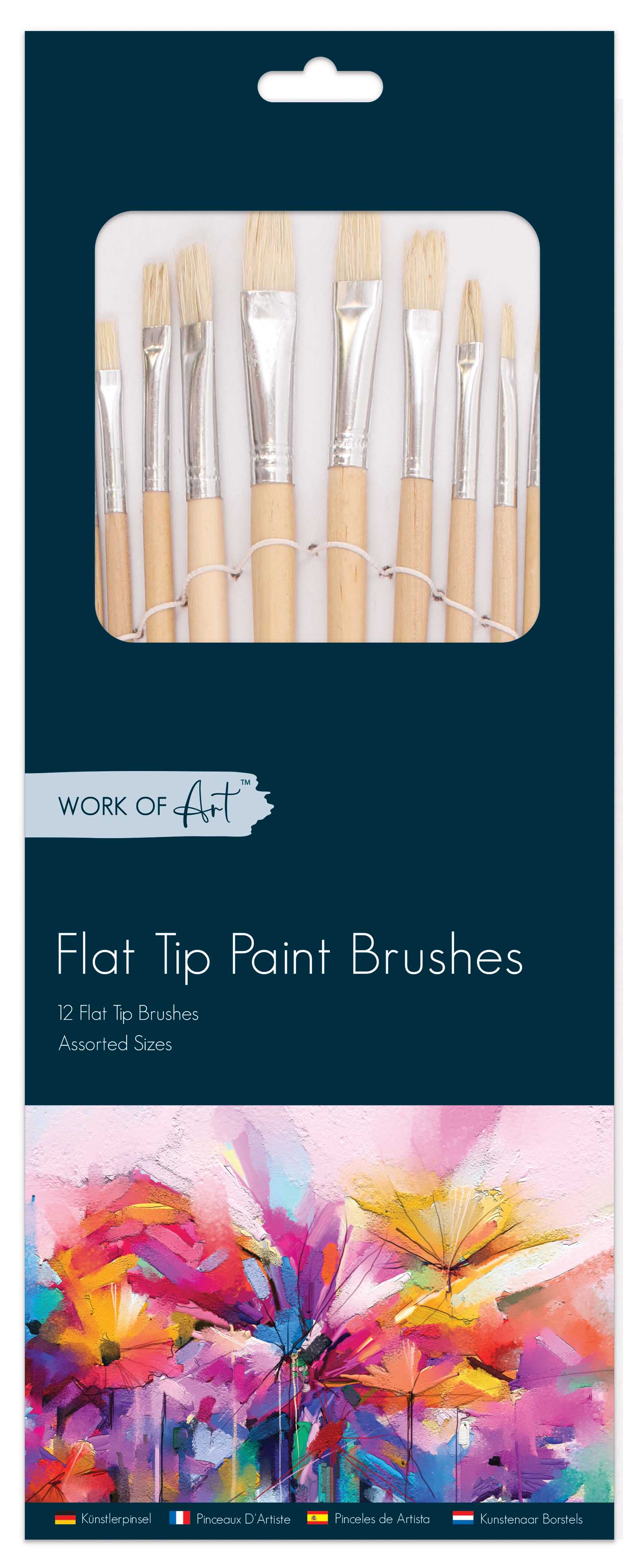 12 Artist Natural Bristle Brushes