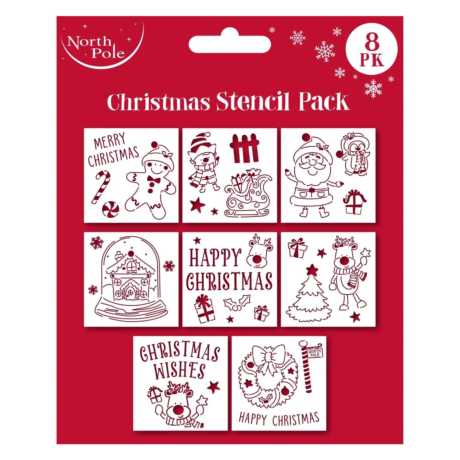 Christmas Stencils (8pk)