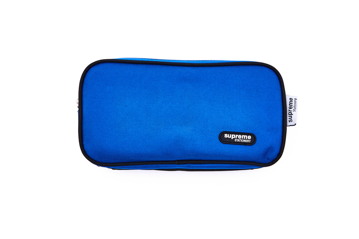 Pencil Case with Triple Zip Compartment - Primary Colours
