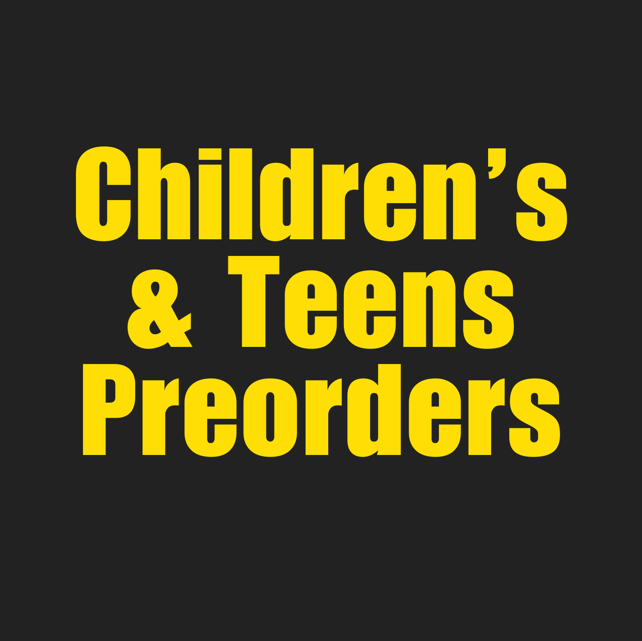 Preorder Books for Children and Teens