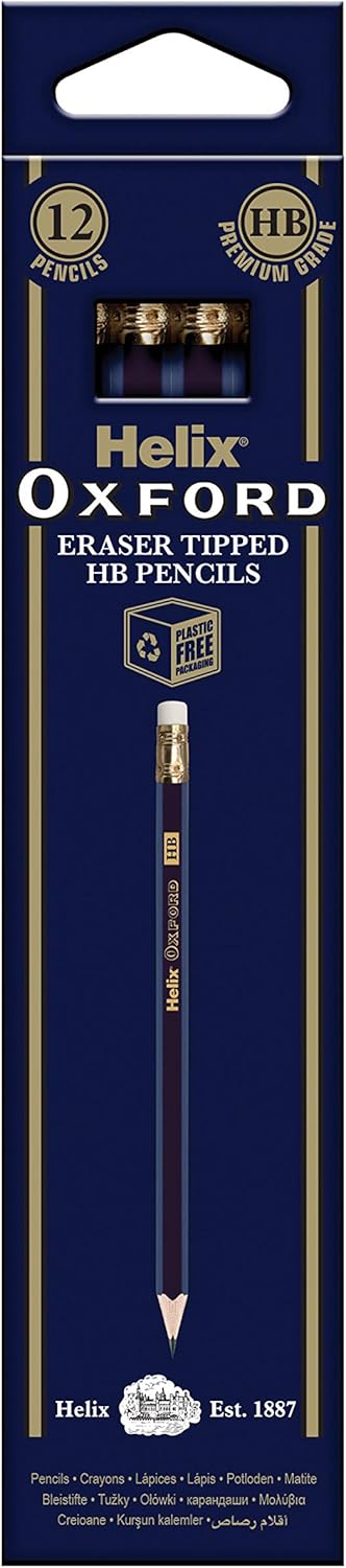 Helix Oxford HB Grade Drawing/Writing Pencils - Pack of 12