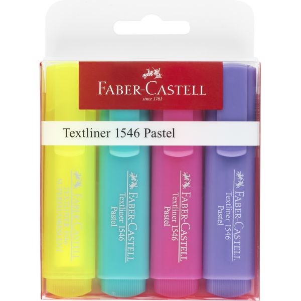 Faber-Castell Textliner Pastel Colours 4 Pack