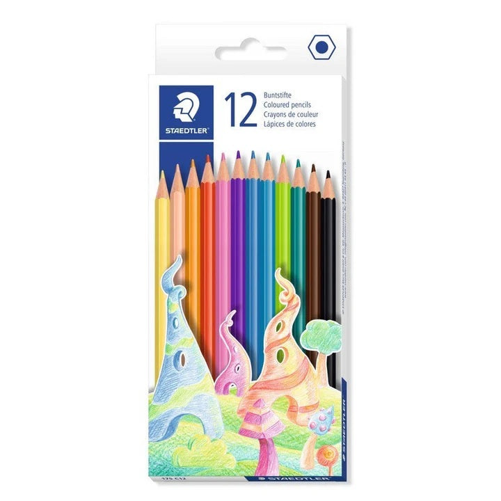 Staedtler 12 Wood Free Coloring Pencils Full Length