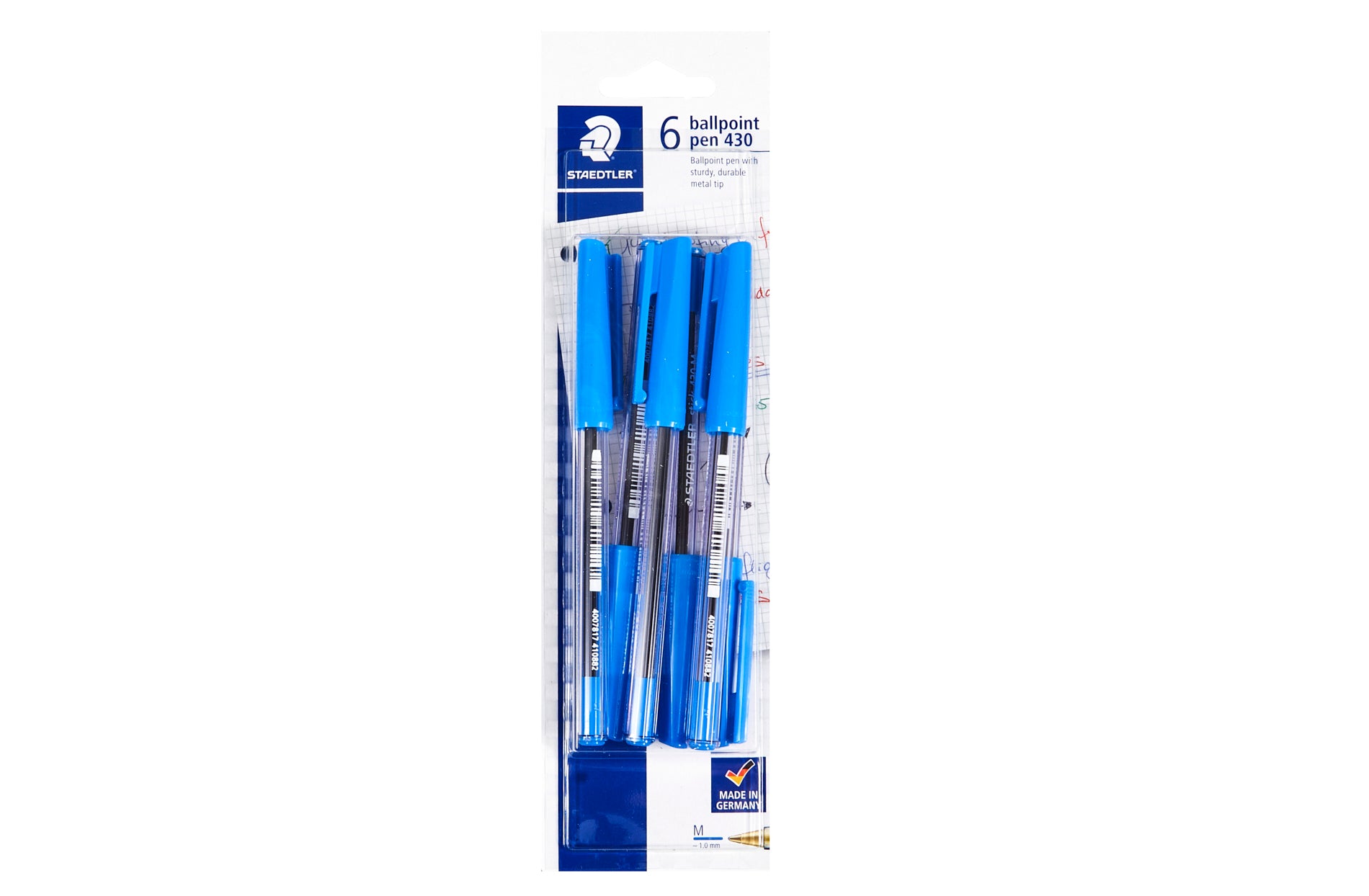 Staedtler Ball Point Pens 6 Pack Blue