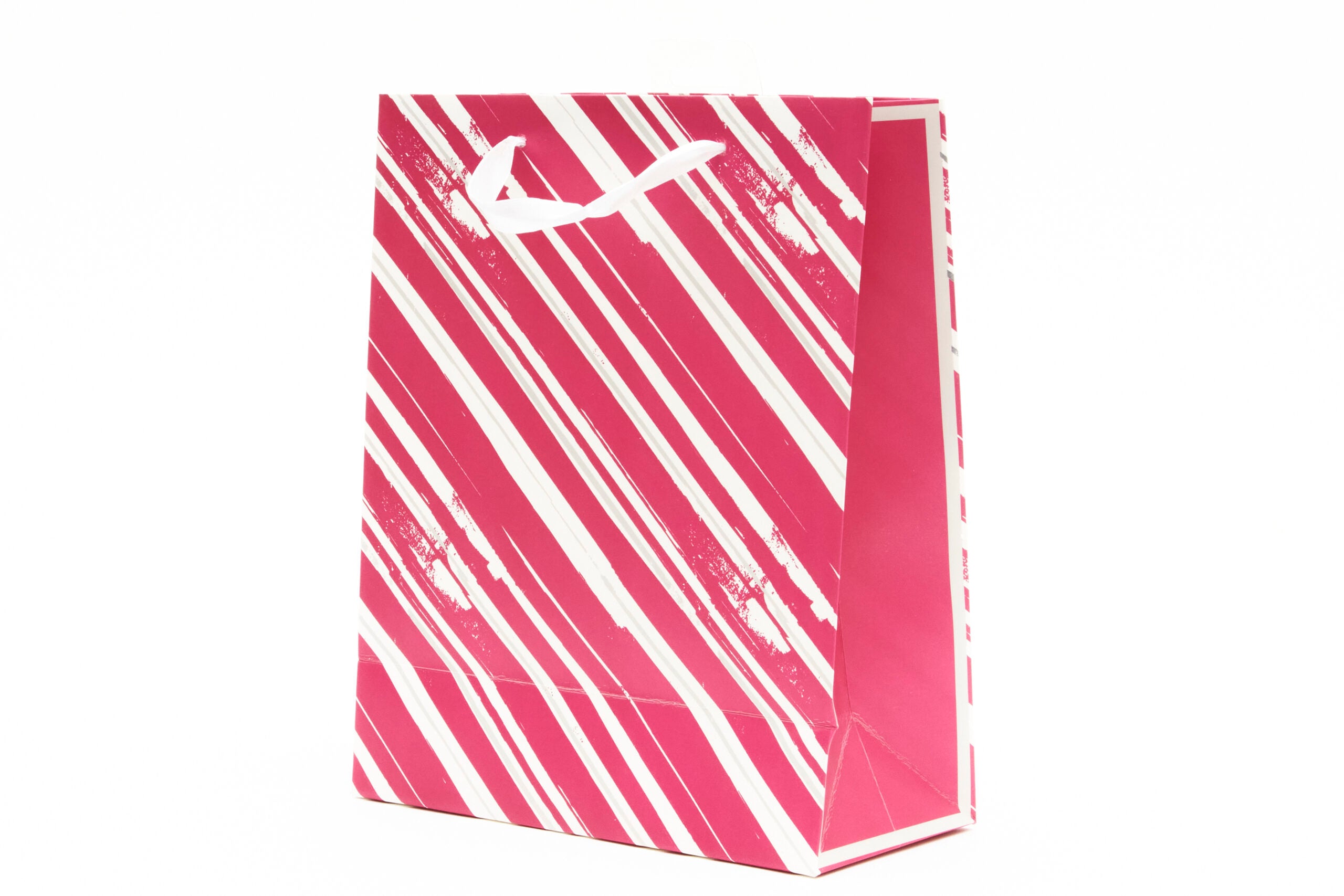 G/BAG MED PINK & SILVER STRIPE [6]
