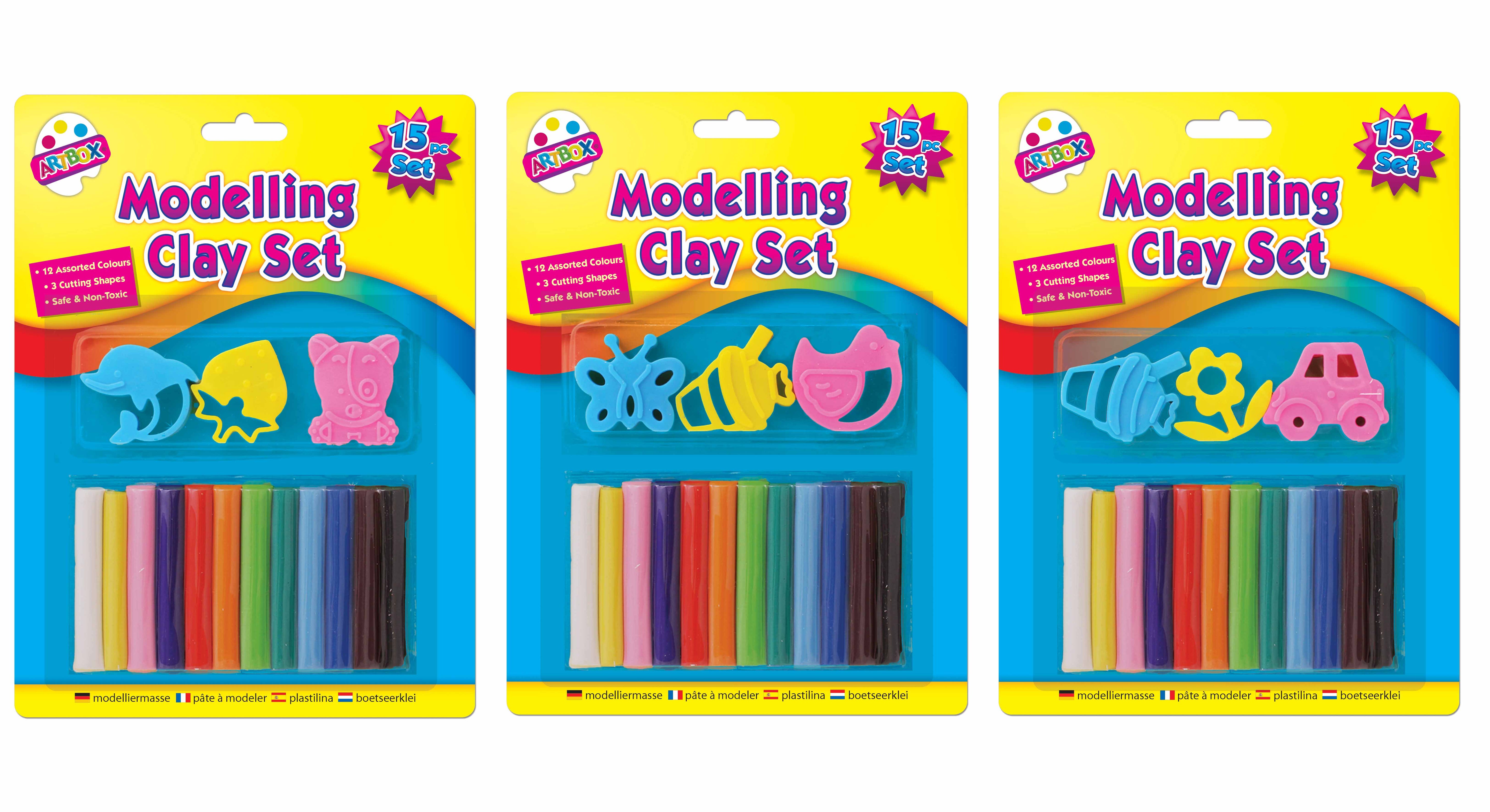 15 Piece Modelling Clay Set