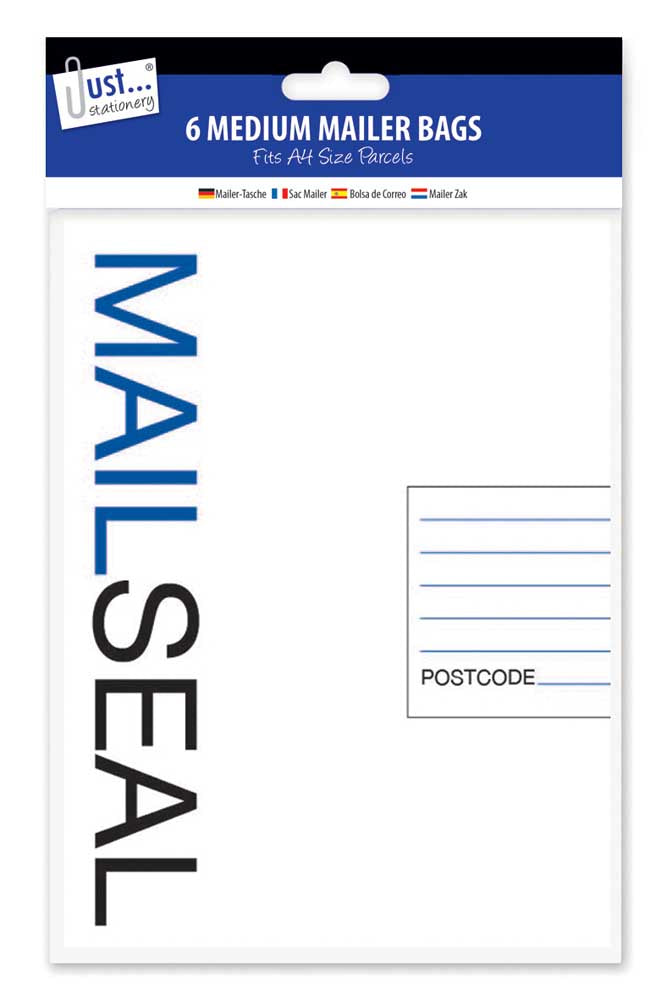 MAILER BAGS MEDIUM 6PK 240 X 320MM