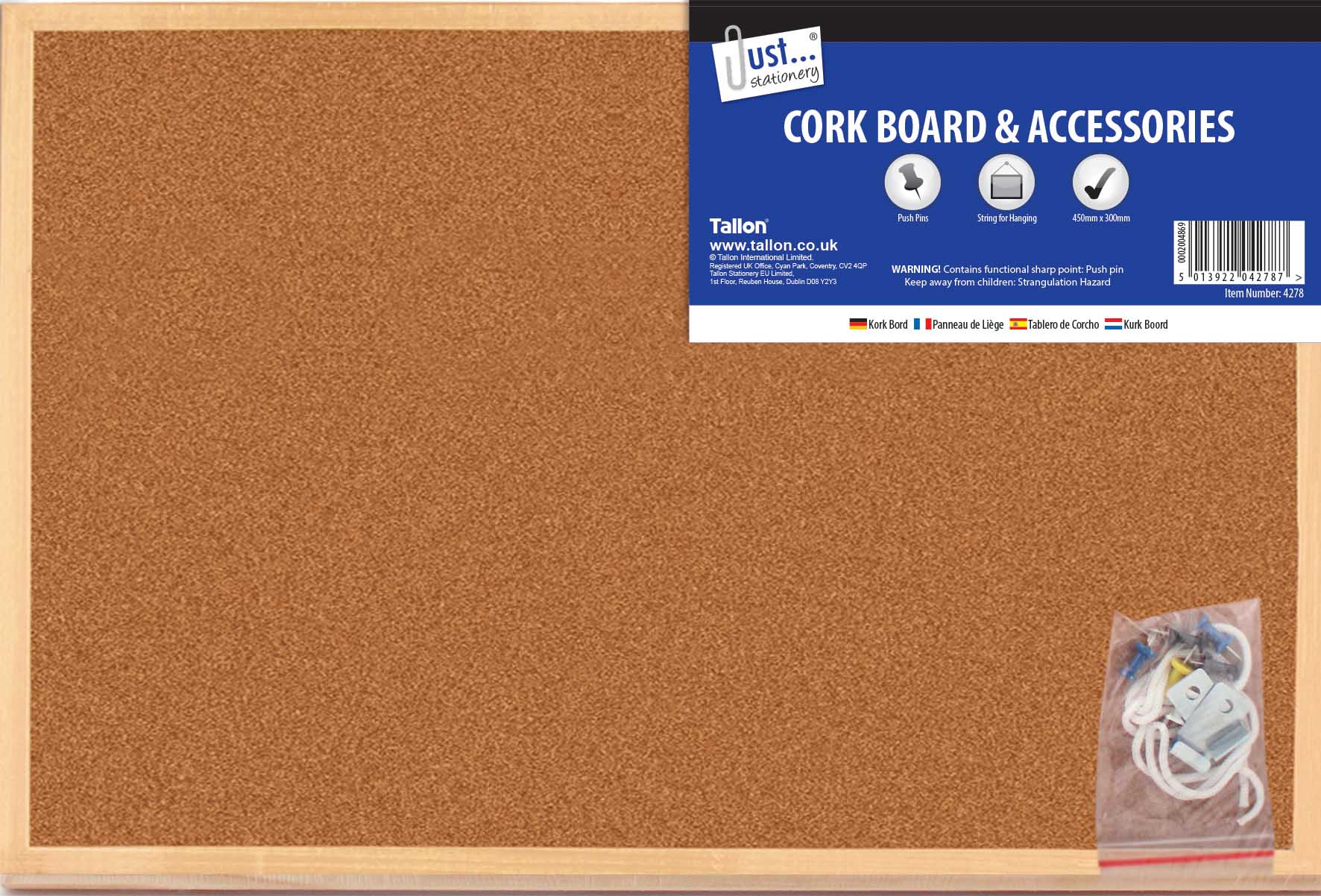 CORK BOARD 45 X 30CM
