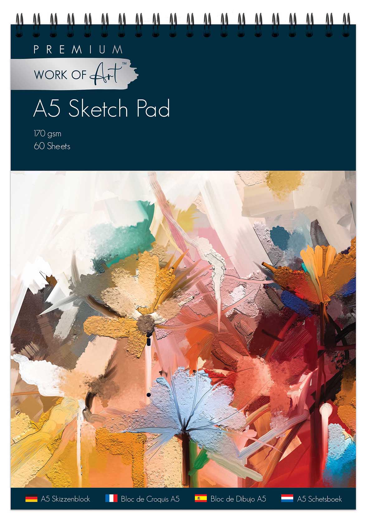 A5 Artists Easynote Sketch Pad 60 Sheets