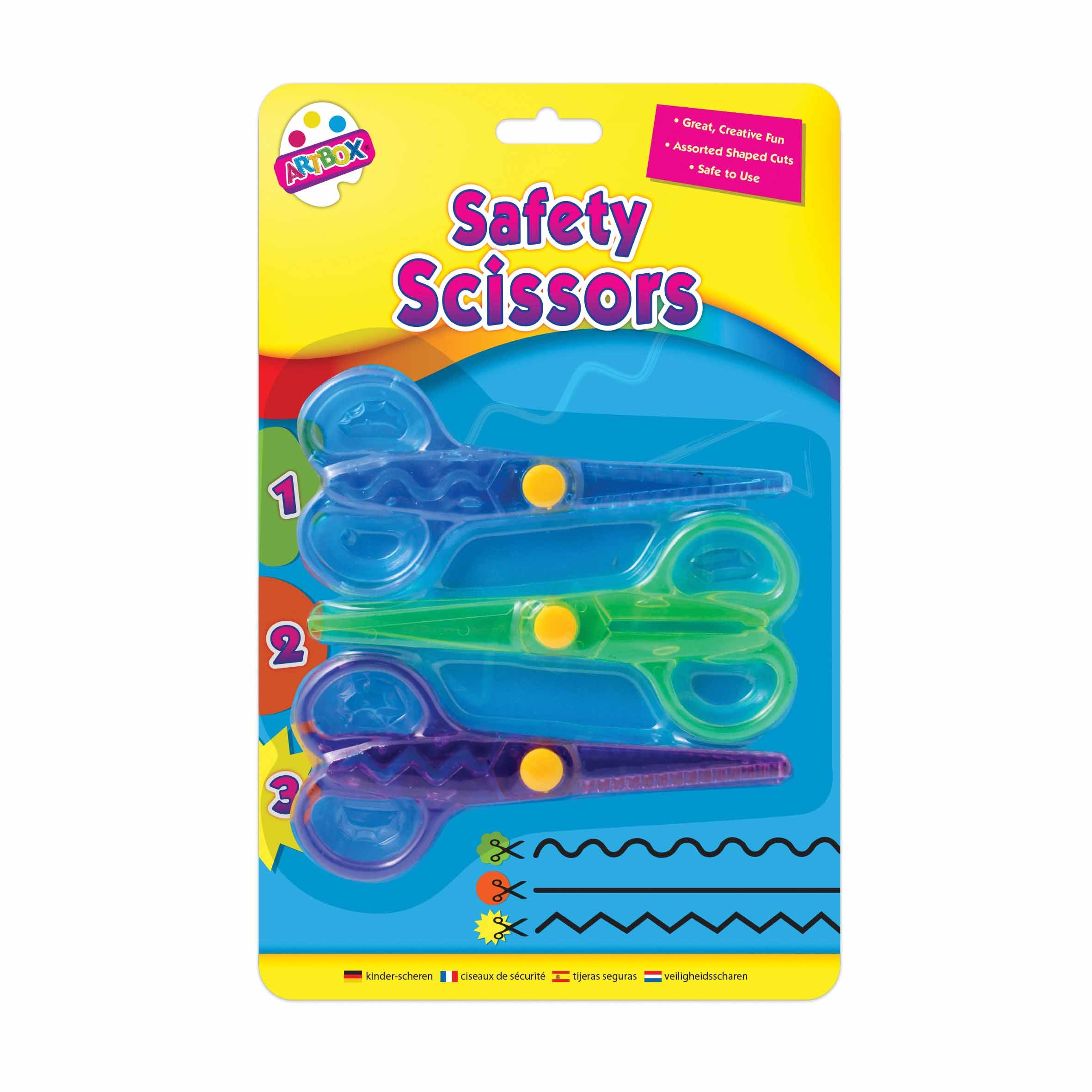 3 Novelty Cut Safety Safety Scissors