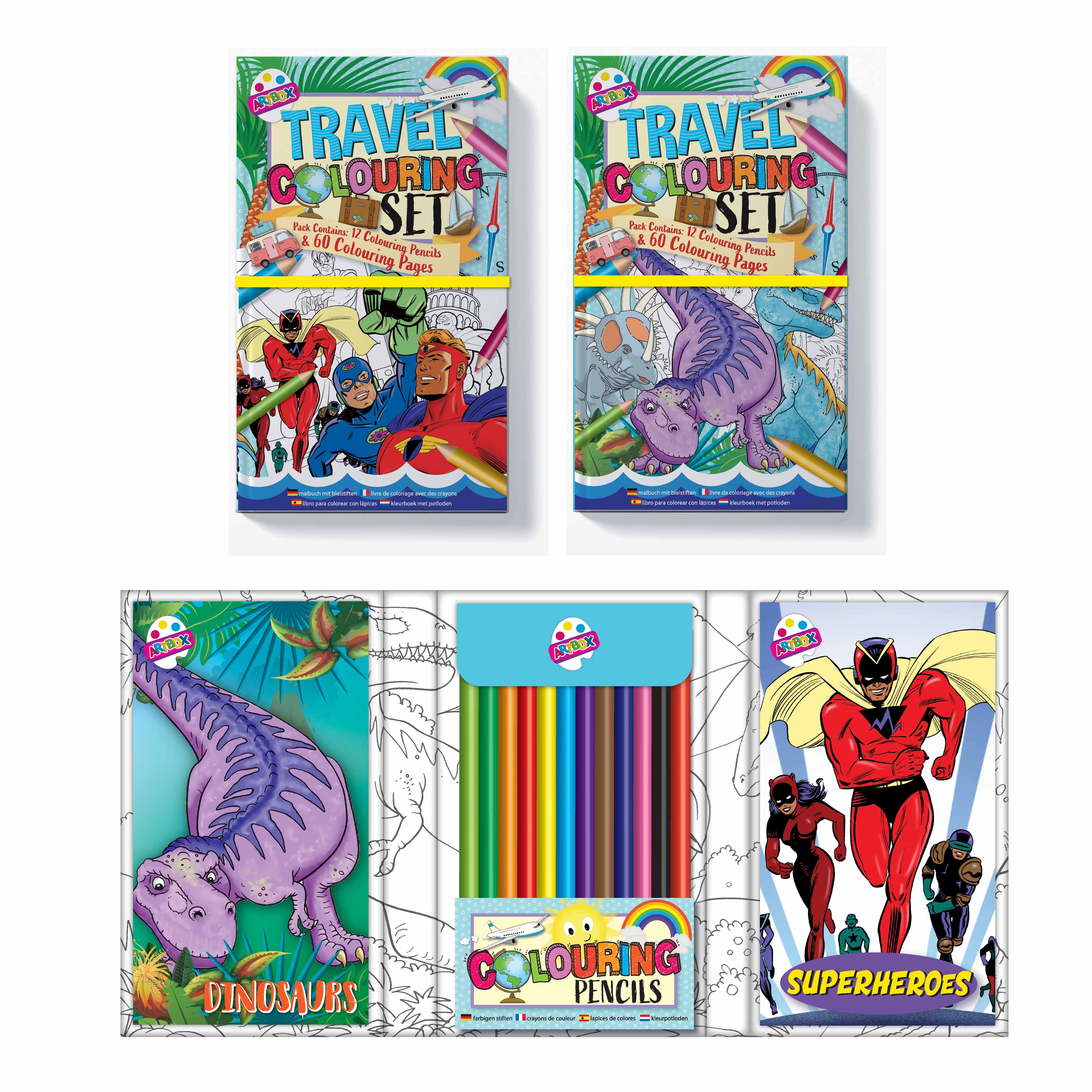 Boys Travel Col Set Dinosaurs & Su
