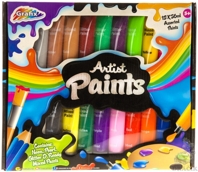 Grafix Big 36 Tube Artist Paint Set