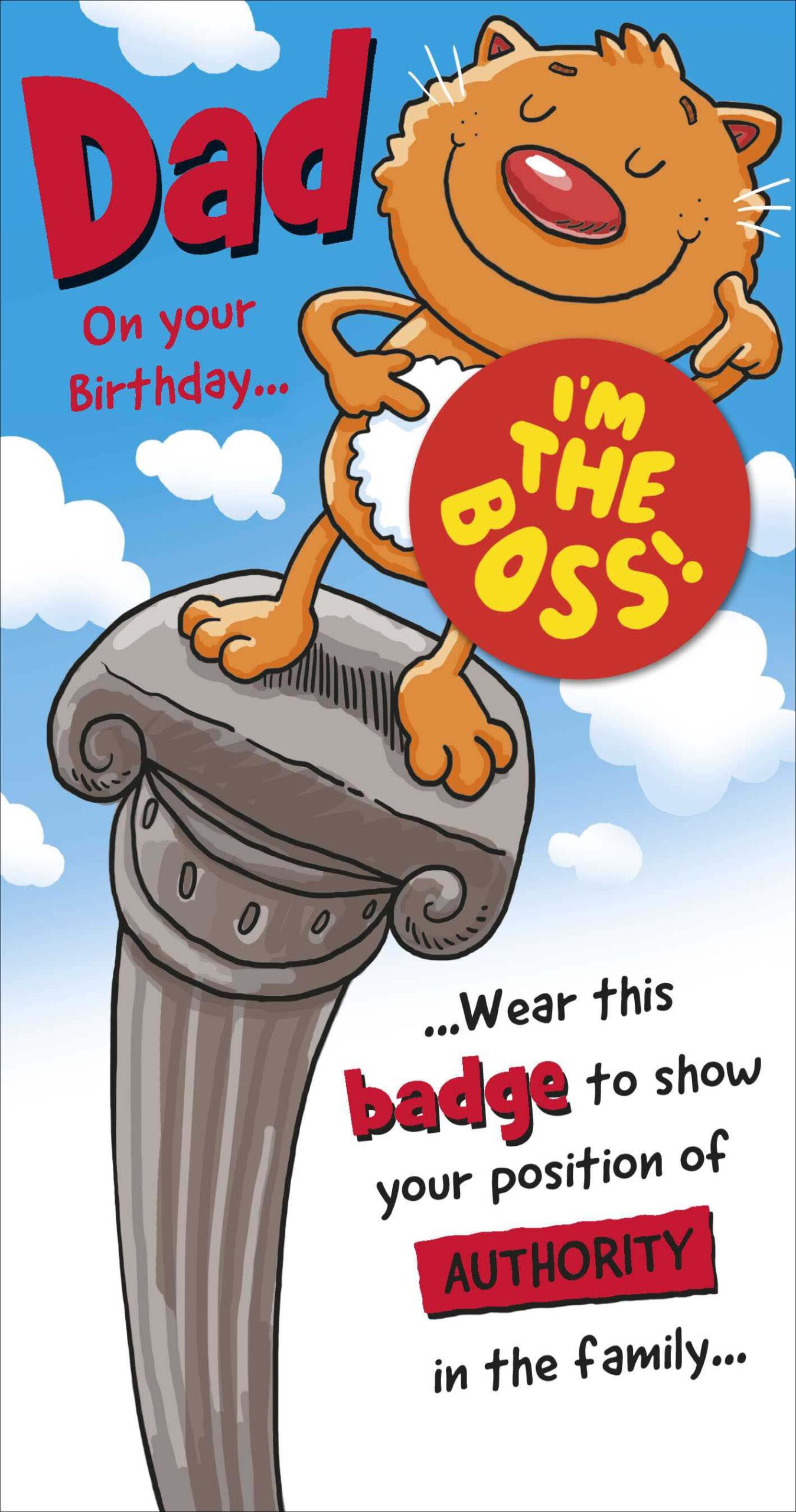 Dad Birthday (With I'm The Boss Badge)