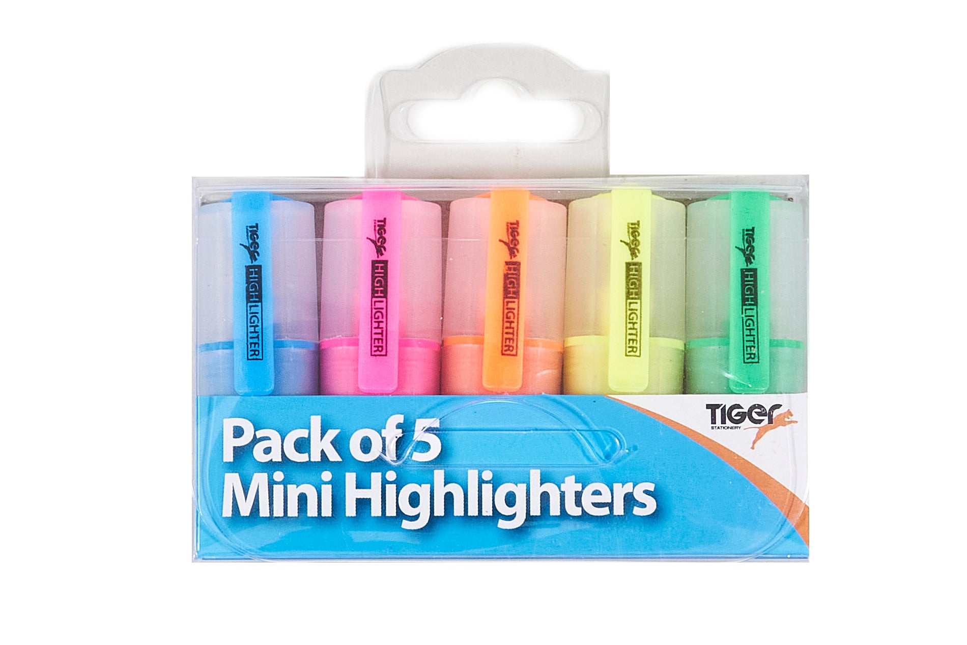 Tiger Mini Highlighters 5 Pack