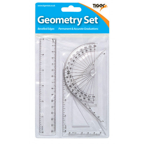 Tiger Stationery Small 4 Piece Geometry Set