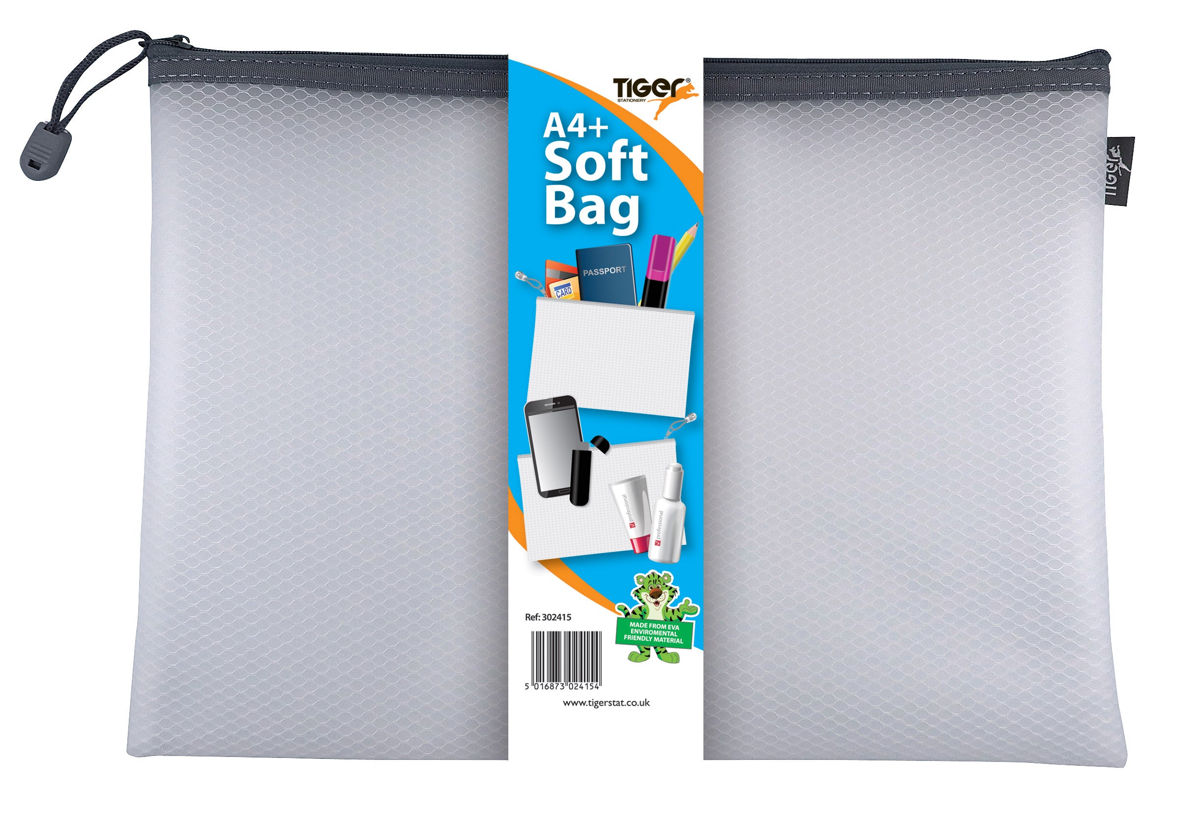 Tiger Stationery A4+ Soft Touch Mesh Bag