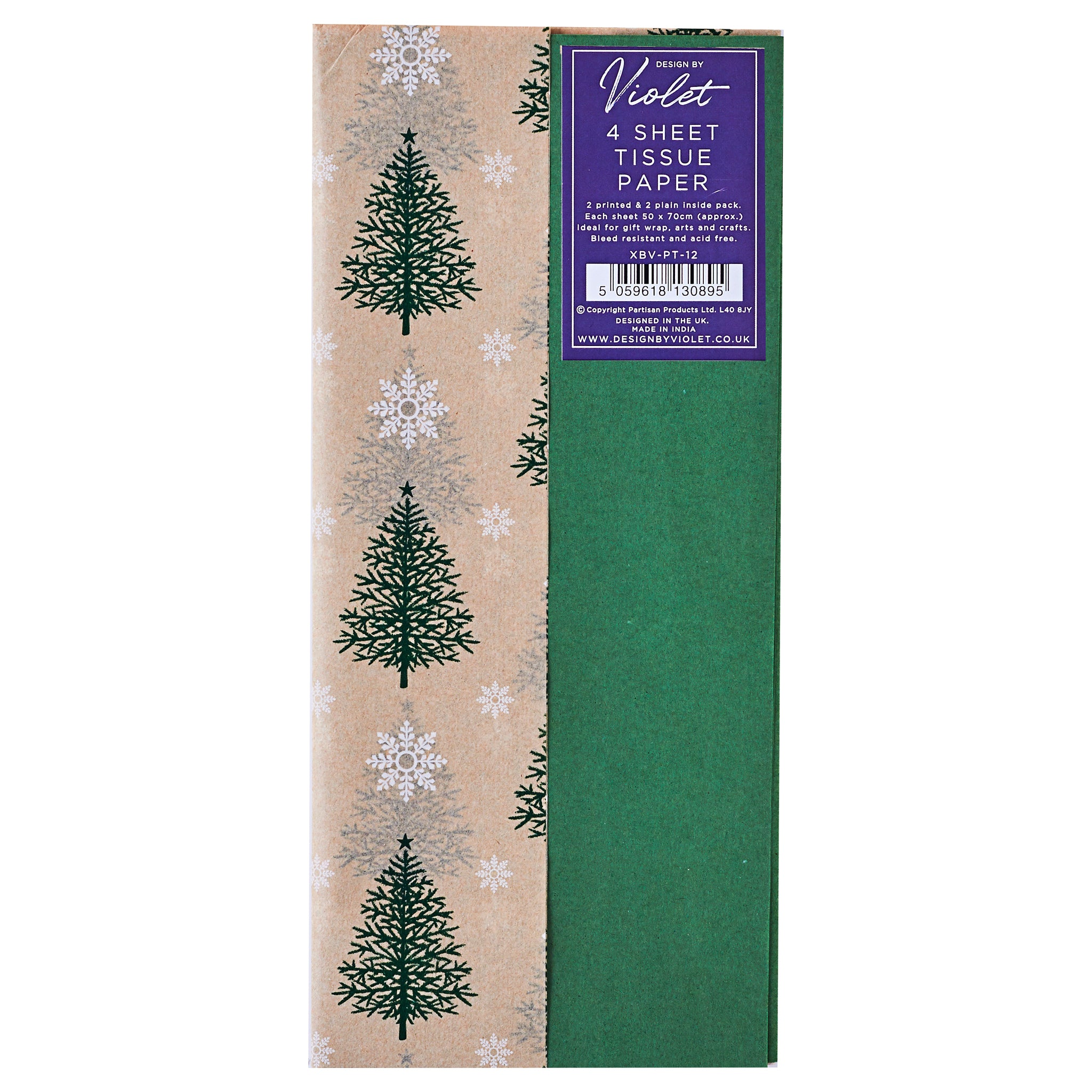 Gift Tissue Paper (4pk) Green Trees