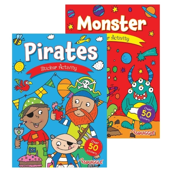 Fun Sticker Bk Pirates & Monsters