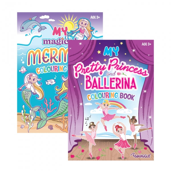 My Pretty Princess & Ballerina/My Magical Mermaid Colouring Book