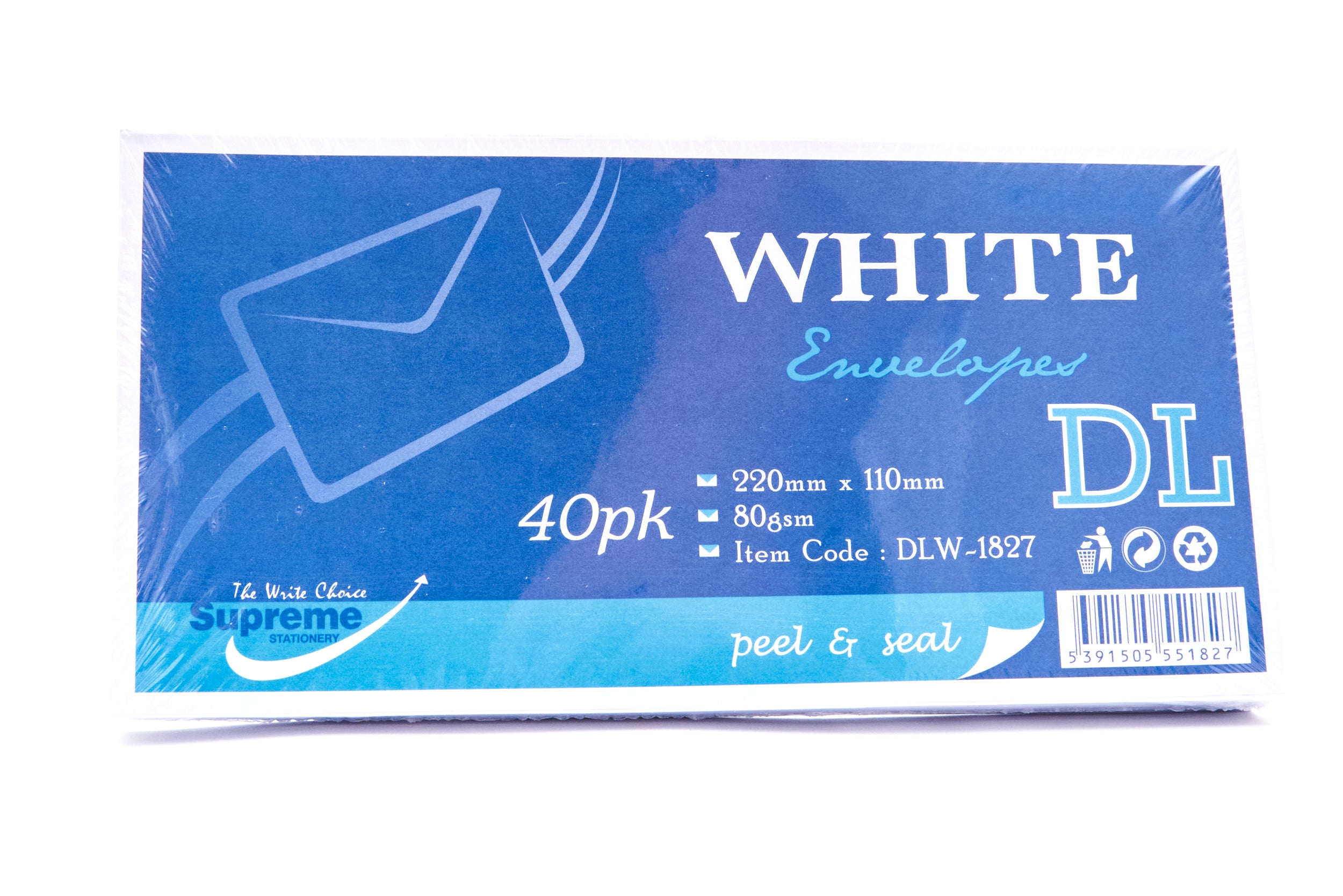 ENVELOPE DL WHT 40'S 80GSM