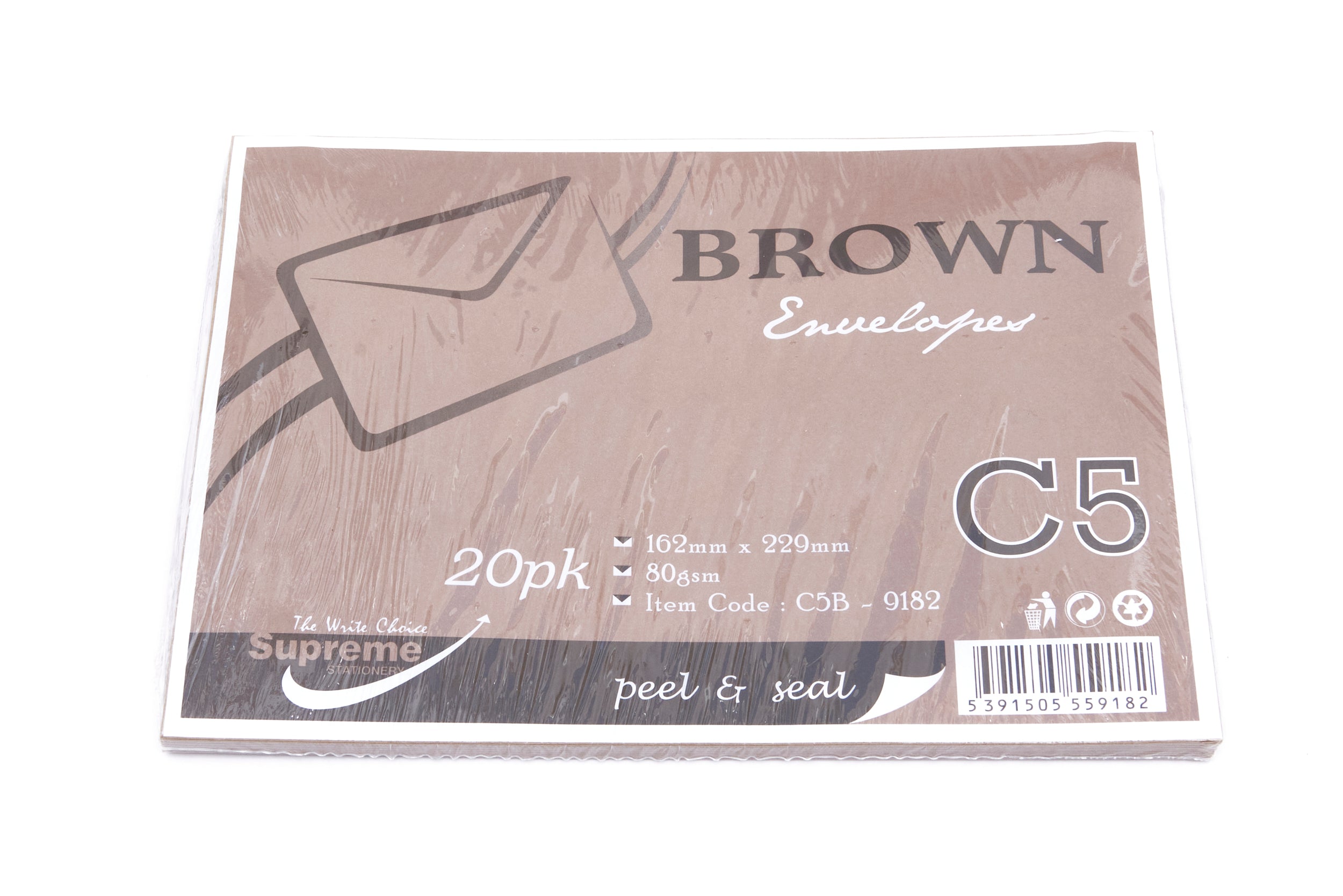 ENVELOPE C5 BROWN 25'S