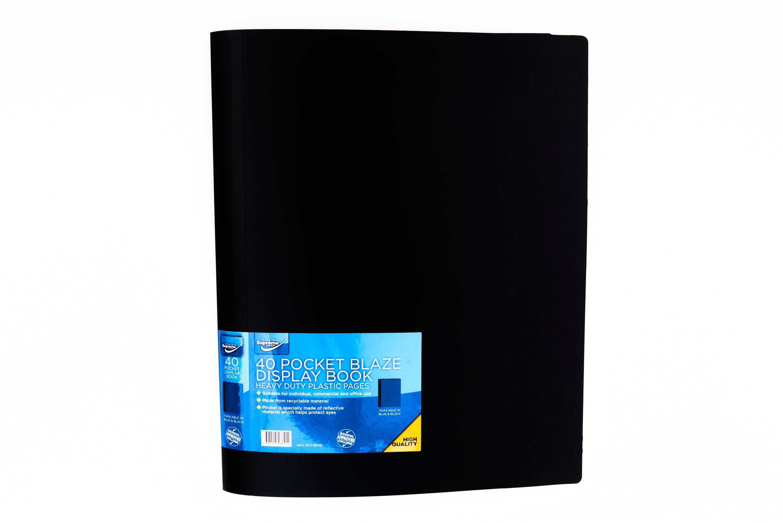 Supreme A4 Display Book 40 Pocket (Black)