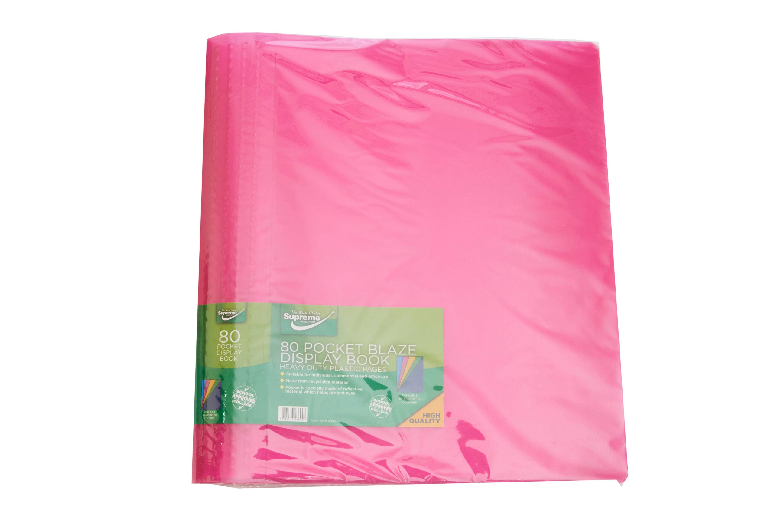 A4 Display Book 80 Pocket Assorted Colours