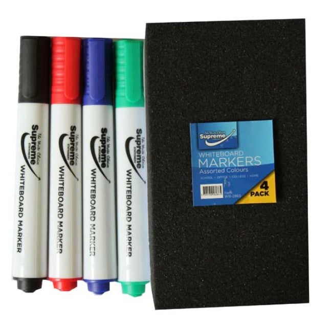 Supreme Whiteboard Markers With Eraser