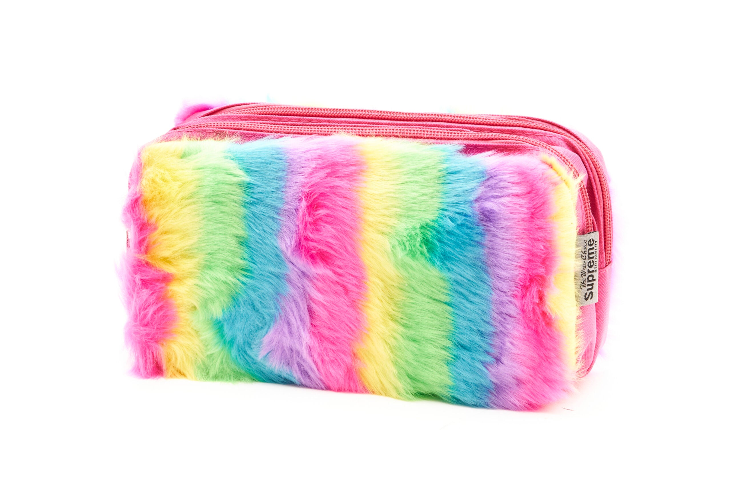 Pencil Case Double Zip Fur Stripe