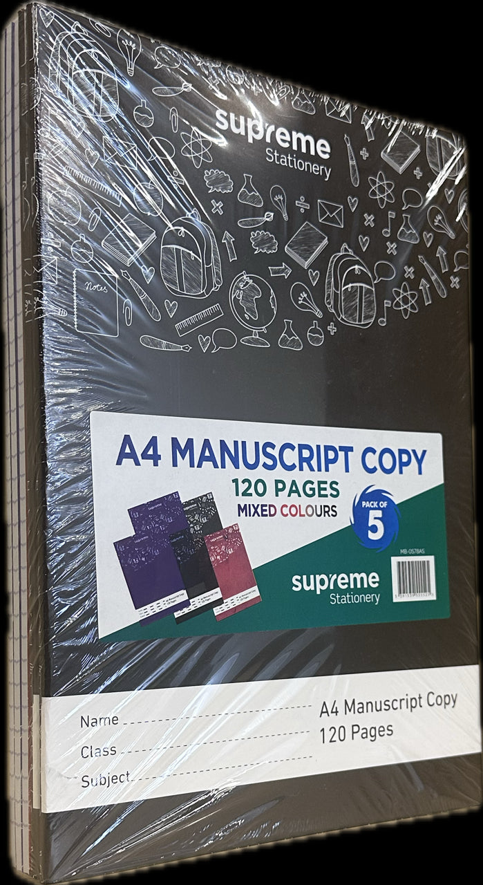 A4 Manuscript 120 Pages - 5 Pack