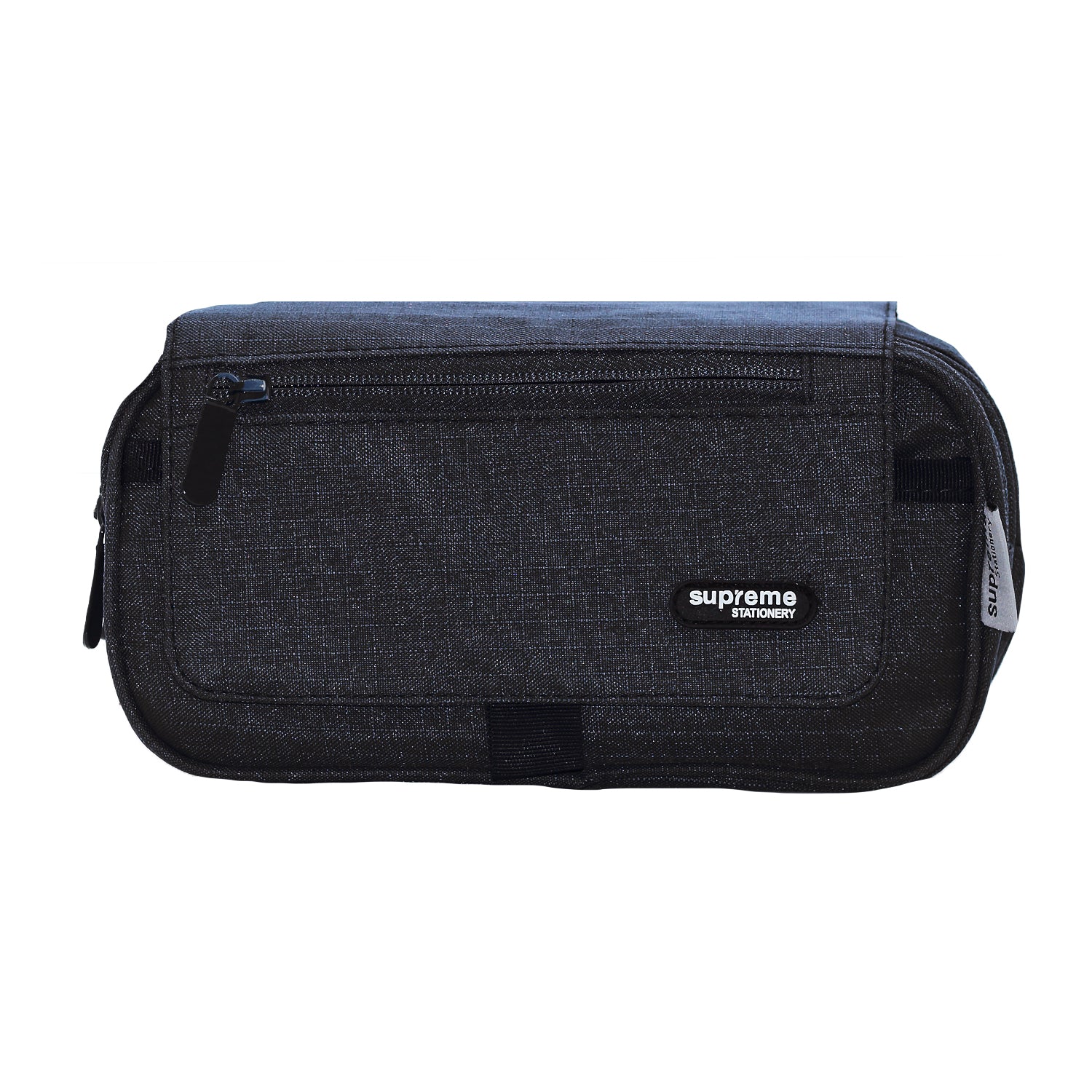 Pencil Case - Three Compartments with Flap - Assorted Colours