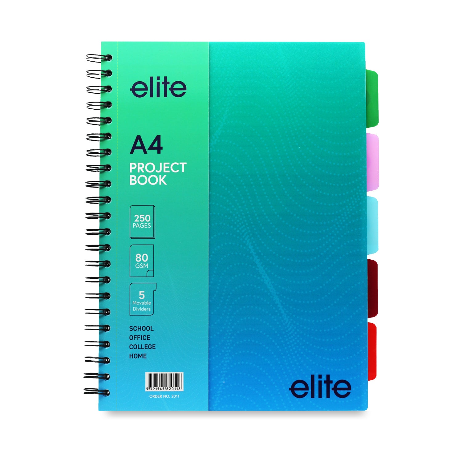 A4 Spiral Project Notebook with Dividers - 250 Pages