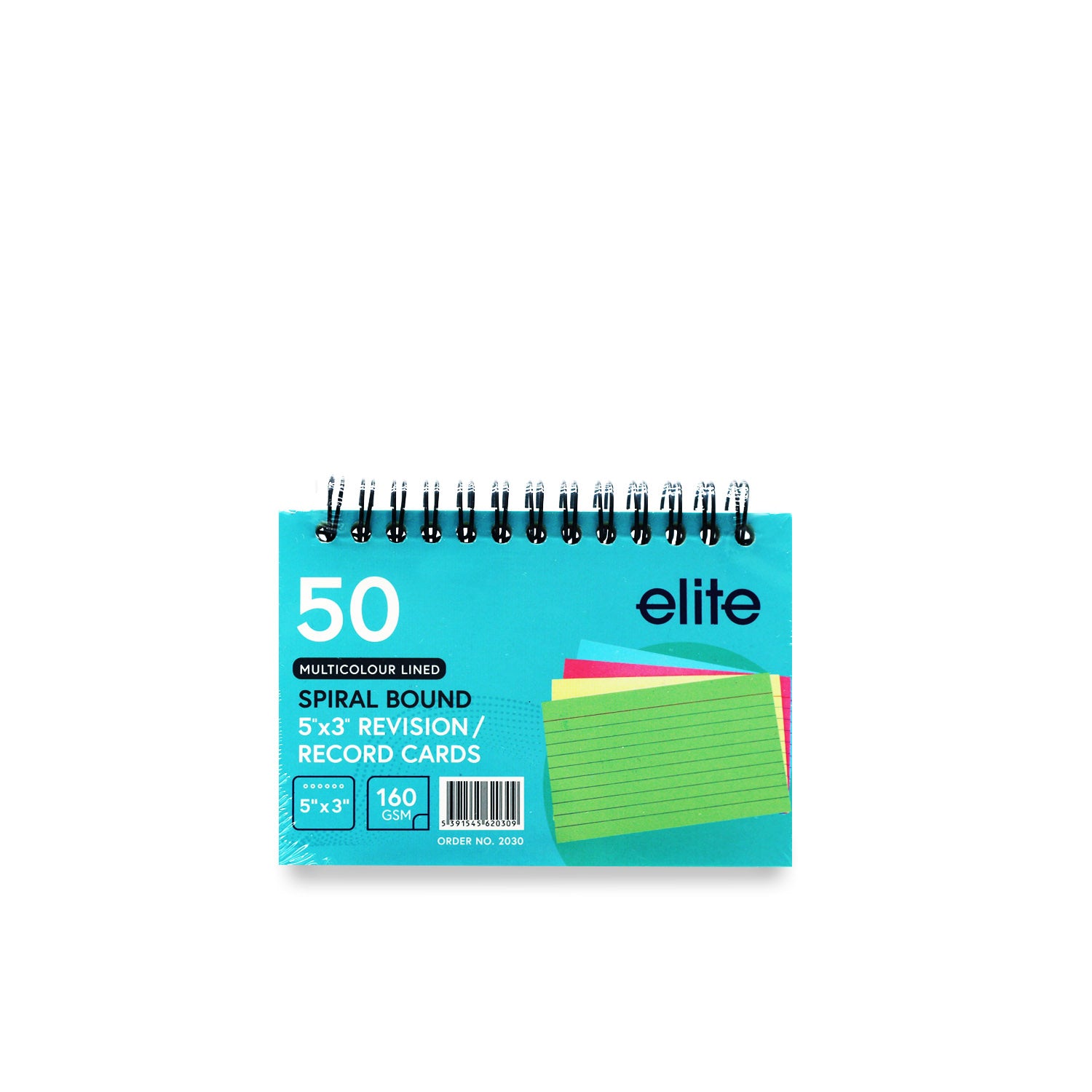 5x3 Spiral-Bound Revision Flashcards 50 Sheets (Pastels)