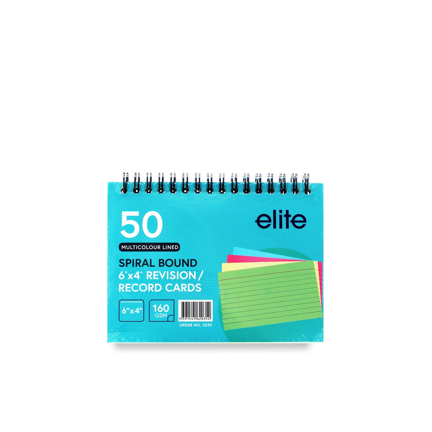 6x4 Spiral-Bound Revision Flashcards 50 Sheets (Pastels)