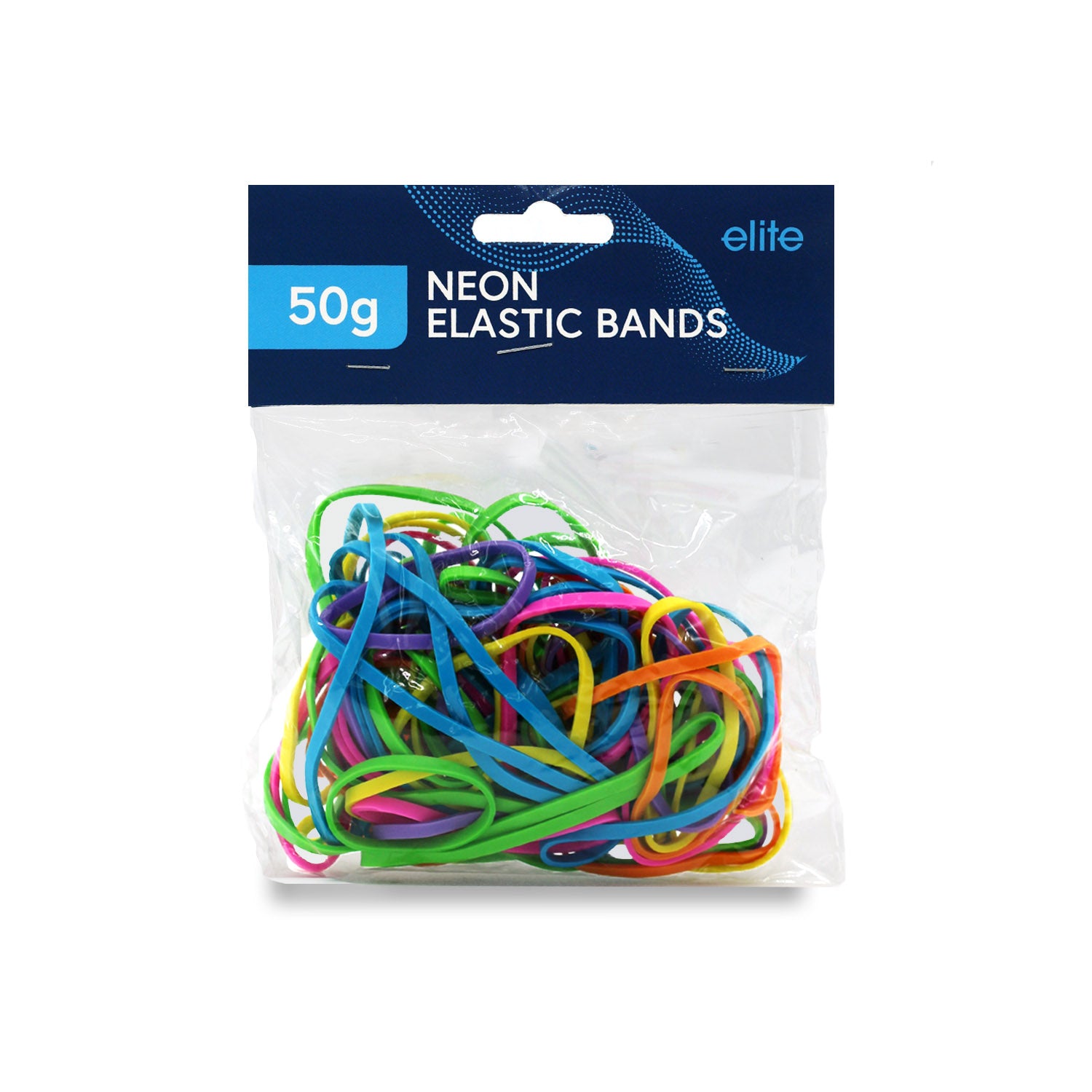 Assorted Elastic Bands 50g (Neon)