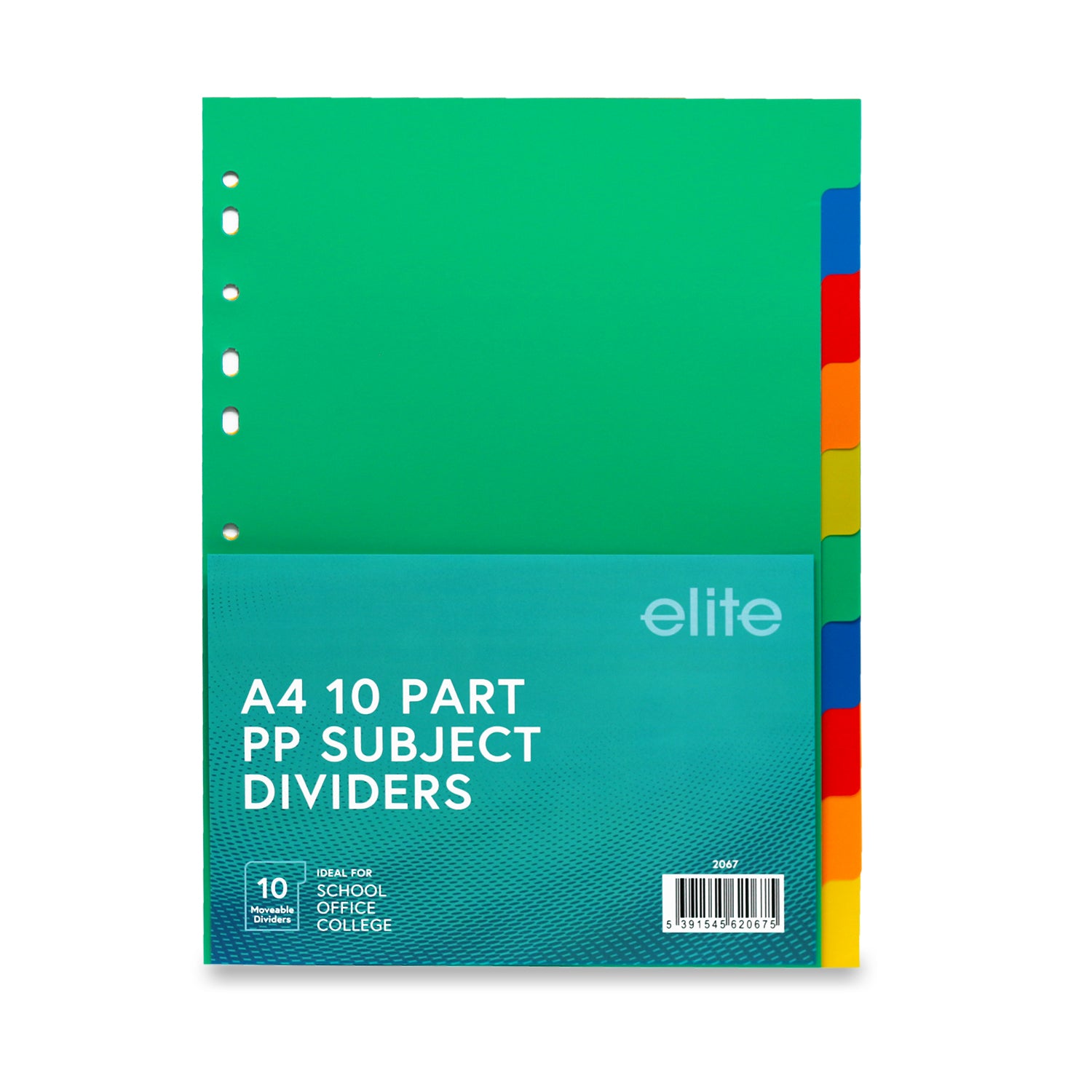 A4 10-Part Subject Divider