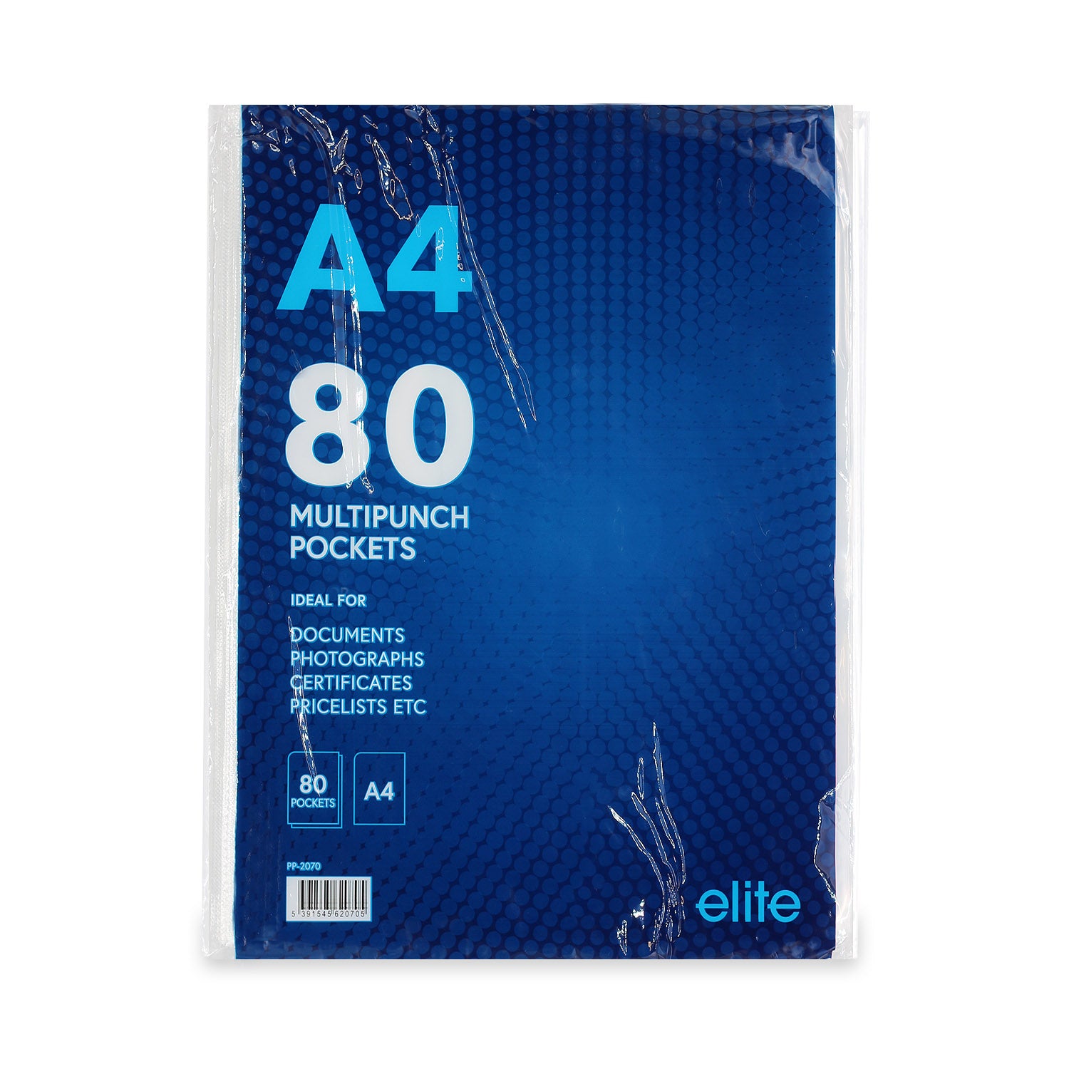 A4 Clear Punched Poly Pockets 80Pk