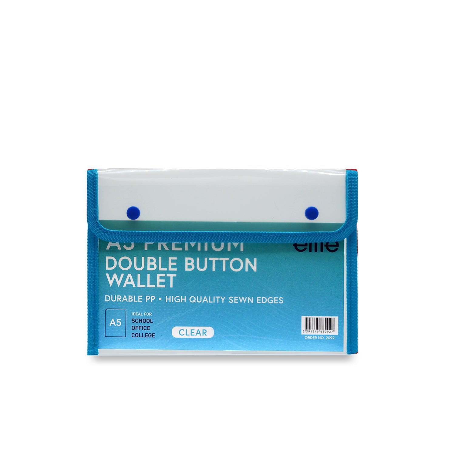A5 Premium Wallet Folder with Double Button - Assorted Colours