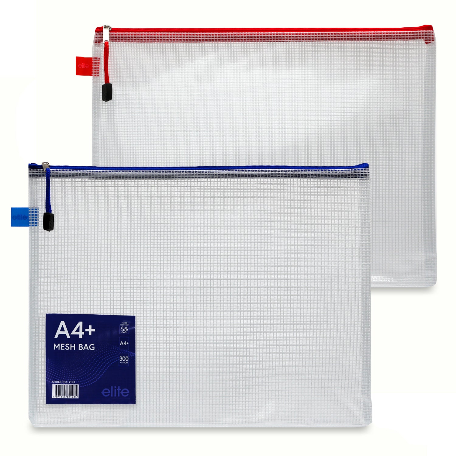 A4+ Zipped Mesh Bag - Clear Assortment