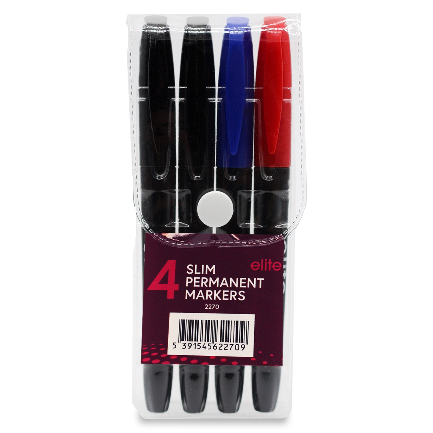 Slim Permanent Markers 4-Pk (Primary)