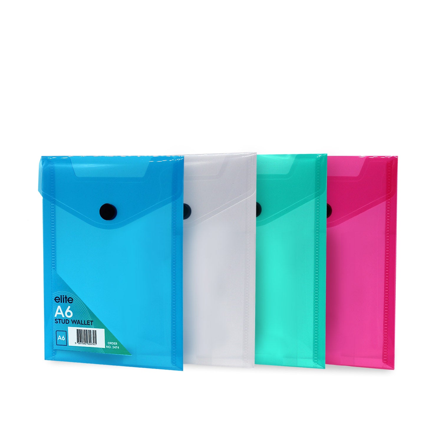 A6 Coloured Stud Wallet