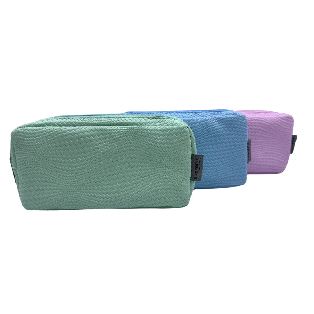 Pencil Case - Wave Illusion Pattern Double Zip