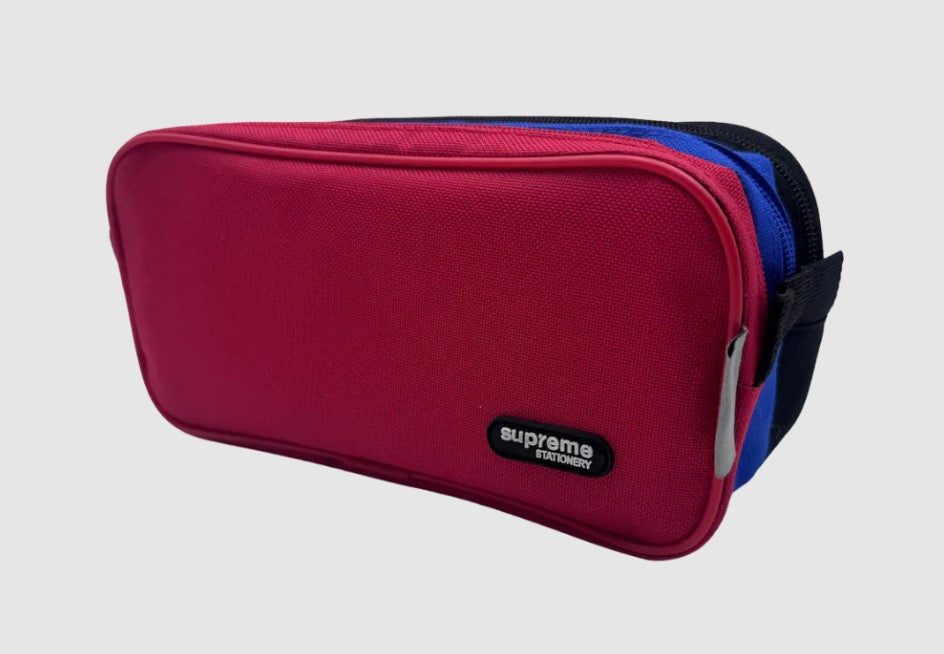 Pencil Case - Triple Zip - Multicoloured