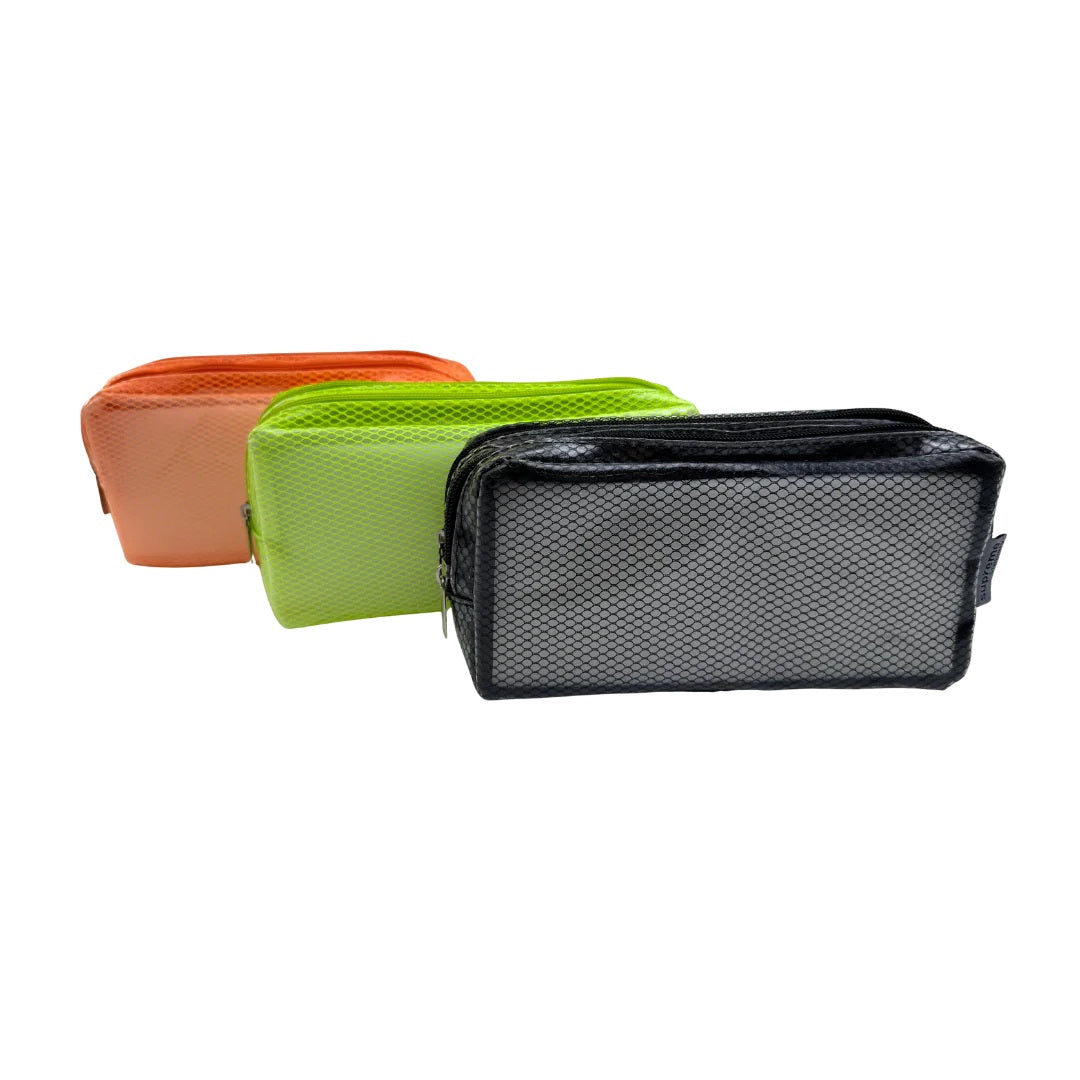 Pencil Case - Mesh Pattern - Double Zip