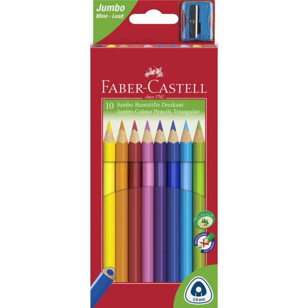 Junior Triangular Colour Pencil Pack of 10