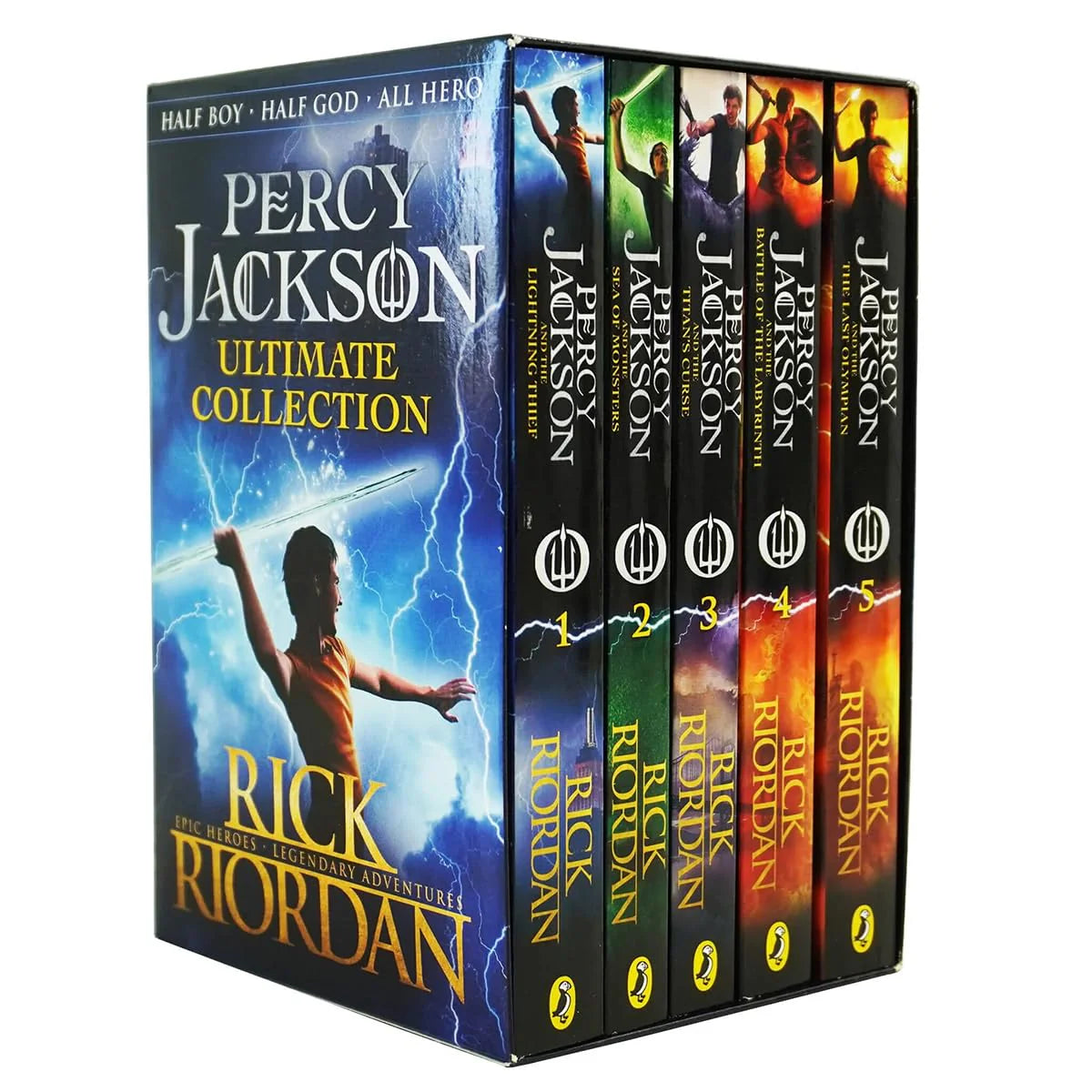 Percy Jackson book collection by Rick Riordan. All 5 Books in one set at Unbeatable value