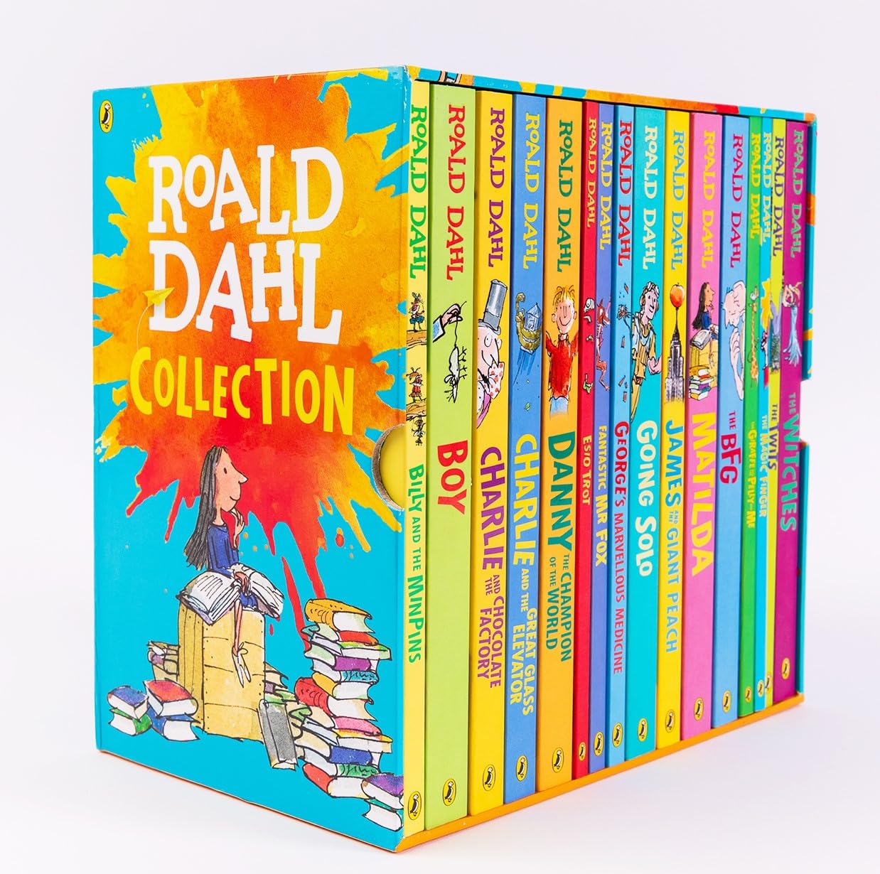 The Roald Dahl Boxset Collection: 16 Fantastic Stories for Ages 7+ (Charlie and  Chocolate Factory, Matilda, BFG, The Twits, and more!)