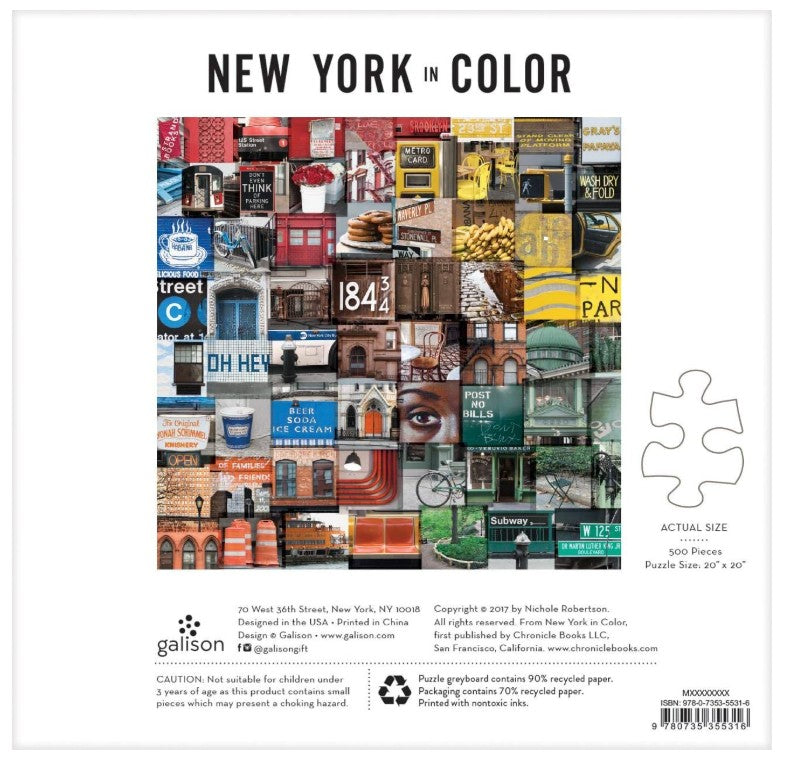 New York in Color 500 Piece Puzzle